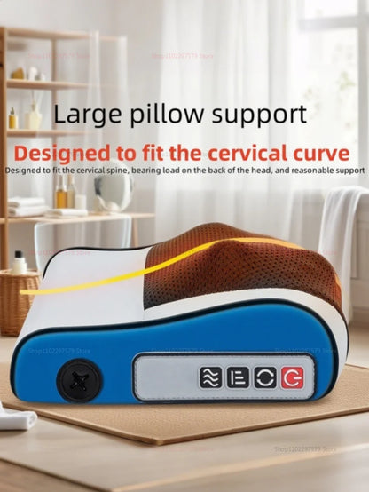 4 Key Multifunctional Neck Pillow Massager Adjustable Hot Compress