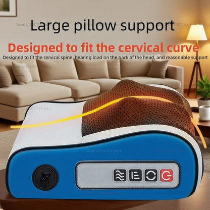 4 Key Multifunctional Neck Pillow Massager Adjustable Hot Compress