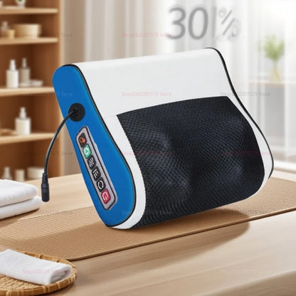 4 Key Multifunctional Neck Pillow Massager Adjustable Hot Compress