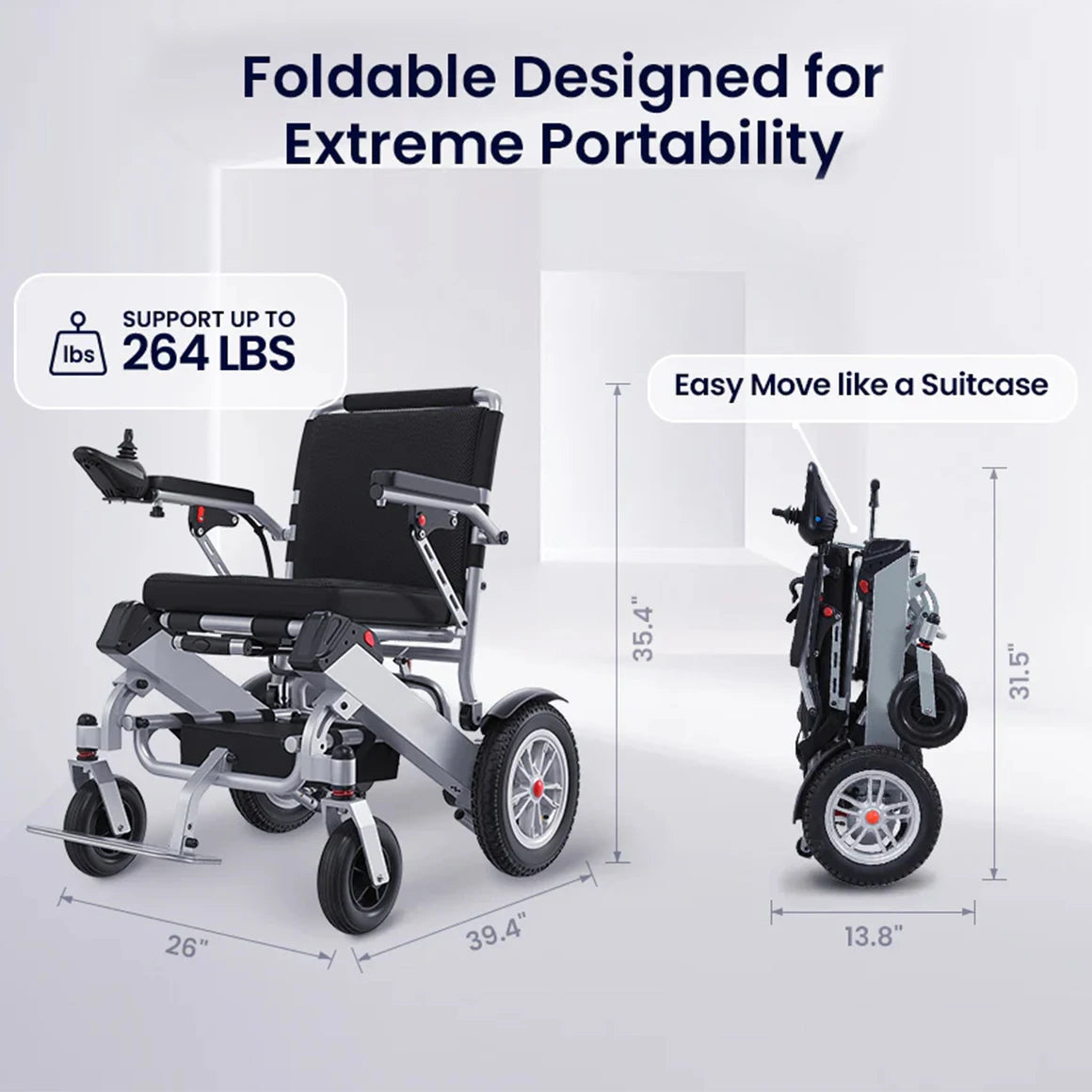 Freedom Rider Electric Wheelchair – Lightweight, Safe & Foldable